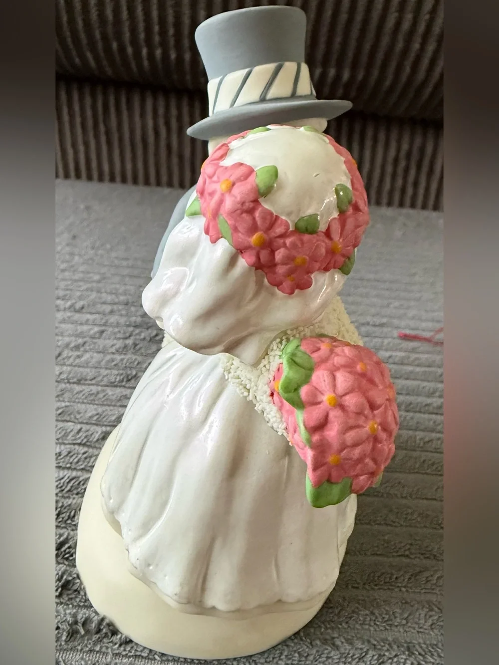 VTG Department 56 Snowbabies I love your Bride and Groom Cake Topper Figurine